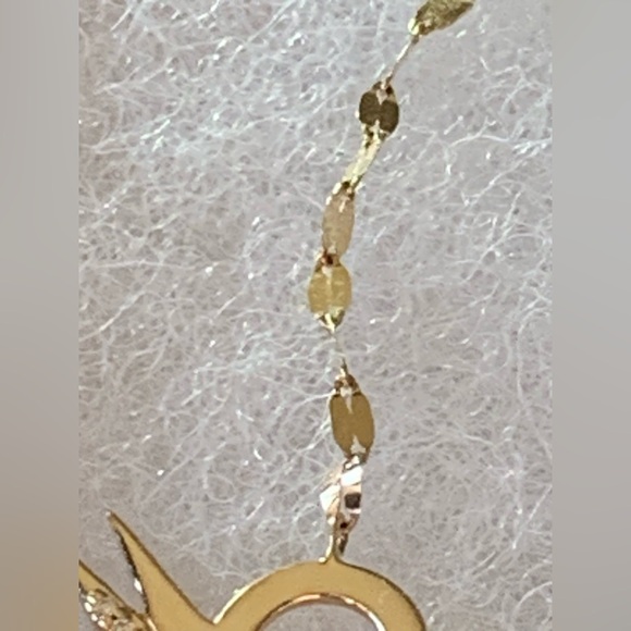 LANA 14K Yellow Gold Disc Chain Lariat Diamond Libra Necklace - Picture 8 of 14